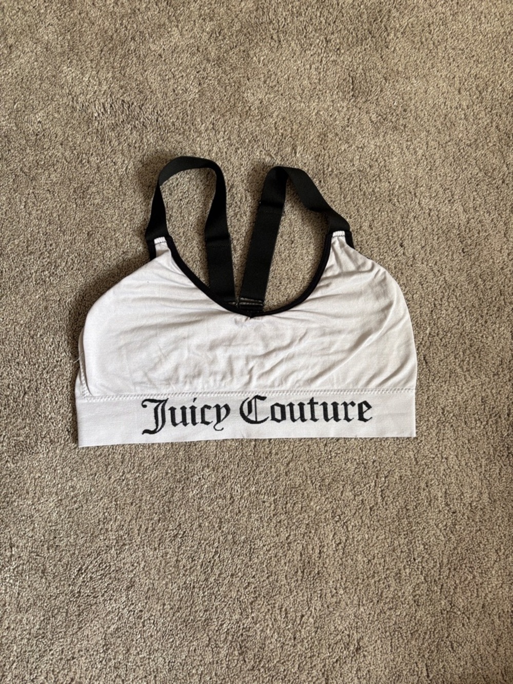 Juicy Couture White Bralette with Black Trim